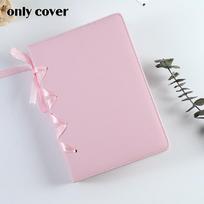 INS K-Pop Star A5 Binder Album PU Leather Photo Book with Photocard Holder Pure Color Scrapbooking Collection Bow Decoration