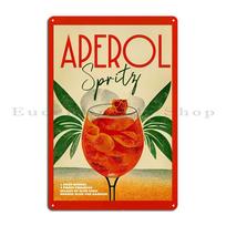 Tropic Aperol Spritz Art Metal Sign Personalized Wall Cave Garage Designing Decoration Tin Sign Poster 20x30cm