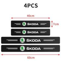 Car accessories 2007- for Skoda Octavia A5 A6 A7 stainless Stickers protector Door Sill Scuff Plate Threshold Welcome Pedal For Skoda