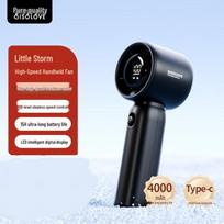 AISOLOVE F15 Turbo Handheld USB Rechargeable Fan šalta juoda spalva