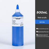 500ml Square Acrylic Paint for Kids' Plaster Dolls and Kindergarten Art Projects 500ml karališkos mėlynos spalvos