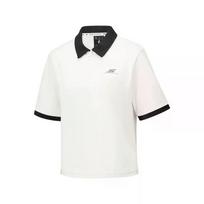 Skechers Basic Sports Series Comfortable Casual Simple Versatile Short Sleeve Polo Shirt Women tops P325W121-0074 S