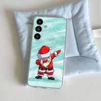 Christmas Santa Claus Phone Case For Samsung S30,25,24,23,21,22,20,10,5G,FE,lite,PIus,Ultra Transparent Cover SamsungS21Ultra