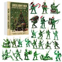 Christmas Advent Calendar Blind Box With Green Army Character Figures Acrylic Decorations For Festive Tree Hangings Style C