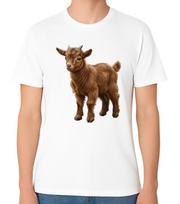 Baby Goat T-Shirt Cute Farm Animal Kid Goat Illustration Unisex Tee S įvairiaspalvis