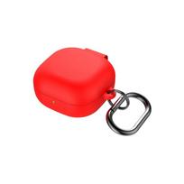 Silicone Case Cover for Samsung Galaxy buds live/2/pro/2 pro/FE Protective Shockproof Protector Headphone Accessories with Hook raudona