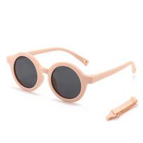 Solid Color Children Sunnies Classic Anti-UV HD Sunglasses New Kids Polarization Glasses  Aged 0-3 rožinė