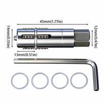 Durable Steel Broken Wire Extractor Adjustable Design Dual Specification Triangular Valve Extractor Hex Wrench 12mm And 14mm