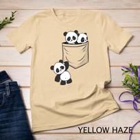 For Panda Lovers Cute Kawaii Baby Pandas In Pocket Unisex T-Shirt Mens Womens Tees Top S