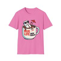 Unisex Softstyle T-Shirt Mens Womens Tees Top Marshmallow Snowman Cocoa Funny Retro Holiday Christmas XL