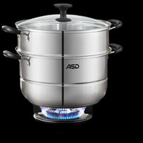 ASD 28CM Two-Layer Stainless Steel Steamer