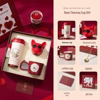 Red Rose Thermal Mug & Bluetooth Speaker Gift Set