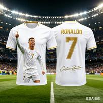 Ronaldo #7 Gerbėjų Edition Futbolo Marškinėliai Stilingi Patogūs Marškiniai Vaikams ir Suaugusiems Aukštos Kokybės Kvėpuojantys Vyriški Drabužiai XXS