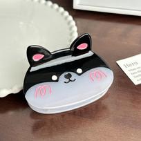 Cute Corgi Dog Hair Claw Clip In Yellow And Black Stylish Acetate Hairpin juoda