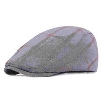 Plaid Beret Men's Cap Summer Sun Hat Men's Flat Cap Beret Men