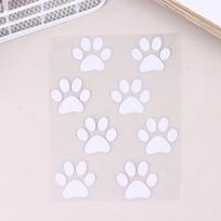 MTB and Road Bikes Cat Paw Reflective Stickers; DIY E-Bike Frame, Bicycle, and Moto Helmet Vinyl Decal Accessories
