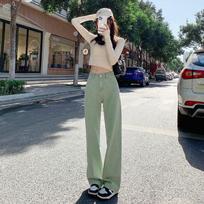 Spring Fashion High Waist Baggy Straight Long Wide Leg Mom Jeans for Women Casual Street Wear Stretch Denim Trousers XS