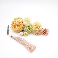 Japanese Style Japanese Kimono Hair Clips Flower Tassels Hair Stick  Kimono Accessory mėlyna
