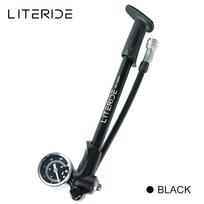 LITERIDE Foldable 300psi High-pressure Bike Air Shock Pump with Lever & Gauge for Fork & Rear Suspension Mountain Bicycle juoda