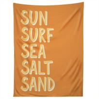 SUN SURF SEA SALT SAND tapestry 75x100 juoda
