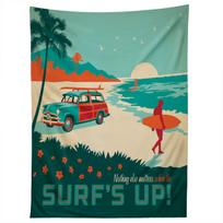 SURFS UP tapestry 75x100 juoda