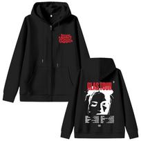 Rapper Nina Chuba Glas Tour Zipper Hoodie Men Women Clothing Fashion Oversized Zip Up Jacket Male Vintage Hoodies S