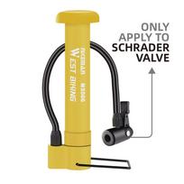 WEST BIKING Bicycle Pump Mini Portable Bike Air Pump Ultraligh Hand Hose Air Pump MTB Mountain Road Foot Pumps Cycling Inflator geltona