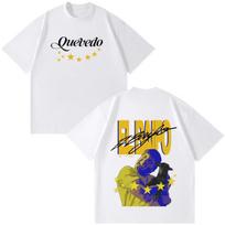 QUEVEDO EL BAIFO Albumas 2026 M. Turo Grafika Marškinėliai Unisex Moterų Mada Marškinėliai Laisvalaikio grynos medvilnės HipHop Streetwear Marškinėliai S