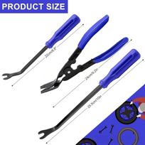 3Pcs/set Car Trim Removal Tool Kit, Panel Clip Remover Plier for Car Stereo Door Dash Interior raudona