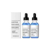 (2PCS)Copper Peptides Serum for Face - with GHK-Cu and Hyaluronic Acid - Anti-Aging Facial Serum for Skin Smoothness, Firm-Looking, Skin Elasticity