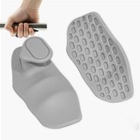 Anti-slip Grips For Weight Lifting Pull-ups Gym Training Unisex Ergonomic Rubber Hand Protector Strengthener Handle Gloves pilka spalva