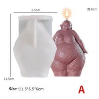 Naujas Šiaurės šalių abstraktus pasidaryk pats kūno žvakė, silikoninė forma, storas kūno riebalas, moteriškas dervos pelėsis namų dekoravimas, ornamentas, gipso figūrėlės, formos šviesiai pilka spalva