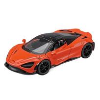 1:32 mastelio Mclaren 765LT superautomobilio serijos metalo lydinio lieto modelis, smulkūs dekoratyviniai papuošalai, „pasidaryk pats“ savarankiškai suprojektuotos dovanos vaikinui oranžinė