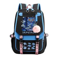 Cartoon Anime Character Trend School Bag, Large Capacity, Fashion Bag For Boys And Girls One Size dangaus mėlyna spalva