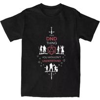 DnD kauliukai D20 žaidimas Vyrams Moterims Marškinėliai Dungeon Dragon Apranga Madingas Marškinėlis T-Shirt Dovanojimo idėja Drabužiai M juoda