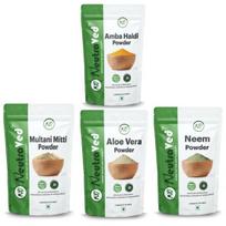 NeutraVed Multani Mitti, Neem,Amba Haldi, Aloe Vera Powder Combo Pack for Face and Skin (Pack of 4x100g) 400g