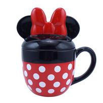 Minnie Mouse Shaped 425ml Mug With Lid One Size raudona/balta