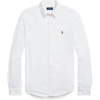 Polo Ralph Lauren Logo Single-Breasted Collar Long Sleeve Shirt Men shirts White 710932545-002 L