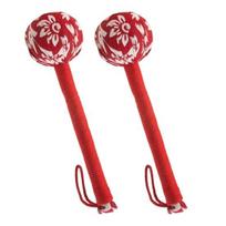 2Pcs Long Mugwort Lymphatic Drainage Massage Hammer for Effective Self-Massage Manual Back Massager for Muscle Pain Relief Portable Full S raudona