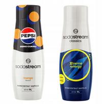 2 vandens koncentratų rinkinys. Sodastream Pepsi MAX Mango + Energijos gėrimas