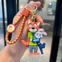Anime Zootopia 2 Figure Adorable PVC Doll Car Key Ring Accessories Pouch Pendant Charm Ideal Xmas Present designed for Her