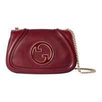Gucci Blondie Enamel Round Link Chain Shoulder Bag With Magnetic Closure Leather Crossbody Mini Women shoulder bag Red 815711-AAEEX-6207 Basic Set (Bag+Dust Bag)