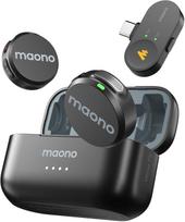 MAONO USB Lavalier Microphone Wireless Microphone 9g Maono Link APP Noise Cancelling 30 Hours Recording Time 300m Transmission Range Compatible with juoda