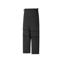 Skechers Basic Sports Series Warm Woven Comfortable Elastic Straight Leg Versatile Casual Pants Women bottoms Carbon-Black P225W299-0018 L