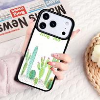Hug Cactus Summer Phone Case For IPhone 17 16e 15 14 13 12 11 Pro Max Air Mini Soft Protective Cover iPhone 15 Plus