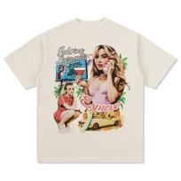 Sabrina Carpenter Espresso T Shirt Retro Pop Music Singer Concert Graphic Print Cotton Oversized Short Sleeve Tee for Fans S įvairiaspalvis