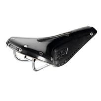 BROOKS B17 NARROW IMPERIAL BLACK Leather Saddle A classic sports model with perforated leather saddle for road bikes and hybrid Japanese - bikes. juoda