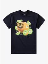 Kiwi Cat T-Shirt Funny Fruit Animal Graphic Tee Cute Cat Lover Gift Unisex Shirt S įvairiaspalvis