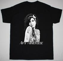 NEW Amy Winehouse Retro Short Sleeve Cotton Black All Size TShirt SU53 Unisex T-Shirt S įvairiaspalvis