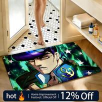 Soft Absorbent Non-Slip Rug Anime JoJo's Bizarre Adventure Floor Mat Home Decor Doormat Bedroom Floor Mat Shower Carpet 40x60cm